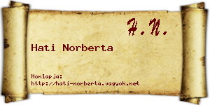 Hati Norberta névjegykártya